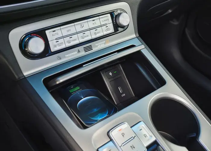 image showing car dashboard with physical buttons